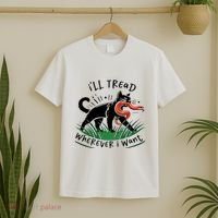 Ill Tread Wherever I Want Cat Ladies For Kamala Madam T-Shirt thumb 2