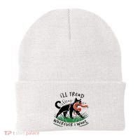 Ill Tread Wherever I Want Cat Ladies For Kamala Madam Beanie thumb 0