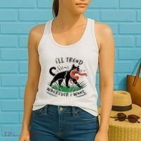 Ill Tread Wherever I Want Cat Ladies For Kamala Madam Women's Tank Top thumb 2