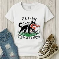 Ill Tread Wherever I Want Cat Ladies For Kamala Madam Women's T-Shirt thumb 3