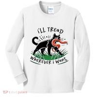 Ill Tread Wherever I Want Cat Ladies For Kamala Madam Kids Long Sleeve Shirt thumb 0