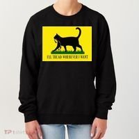 ILl Tread Wherever I Want Childless Cat Lady For Kamala Women's Sweatshirt thumb 0