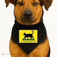 ILl Tread Wherever I Want Childless Cat Lady For Kamala USA-Made Doggie Bandana thumb 1