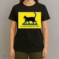 ILl Tread Wherever I Want Childless Cat Lady For Kamala T-Shirt thumb 4
