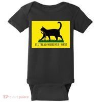 ILl Tread Wherever I Want Childless Cat Lady For Kamala Baby Bodysuit thumb 0