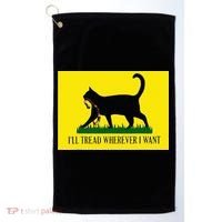 ILl Tread Wherever I Want Childless Cat Lady For Kamala Golf Towel thumb 0