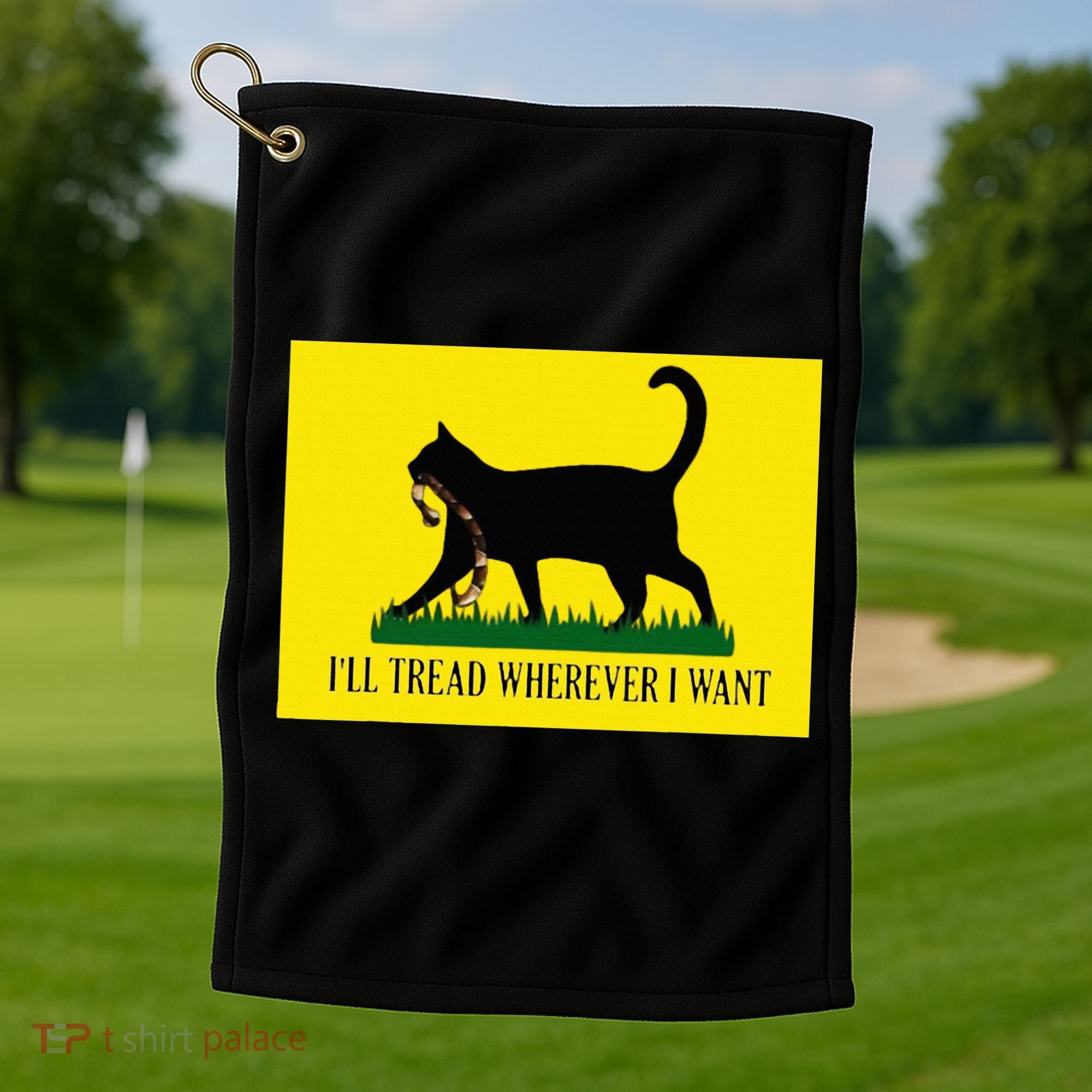 ILl Tread Wherever I Want Childless Cat Lady For Kamala Golf Towel