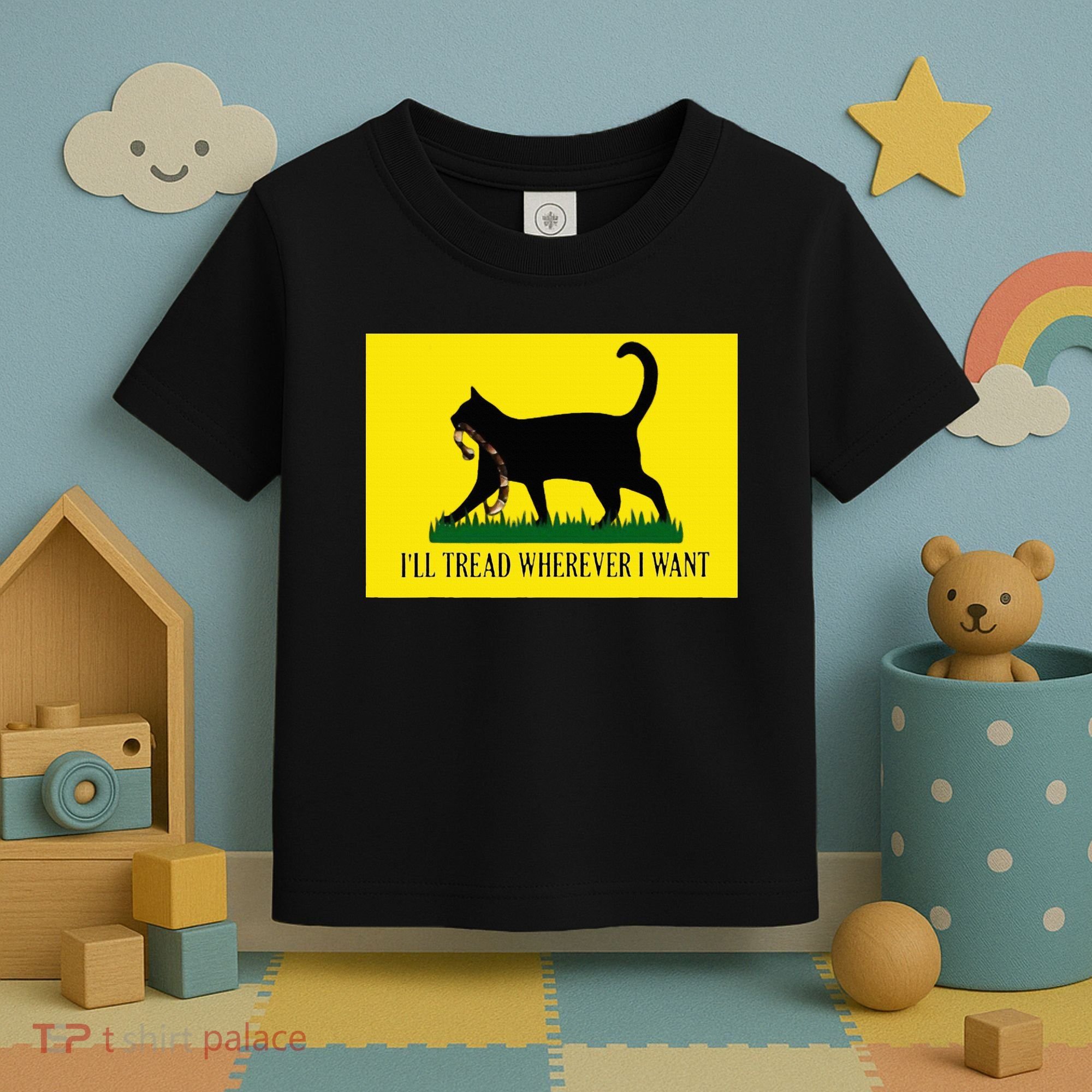 ILl Tread Wherever I Want Childless Cat Lady For Kamala Toddler T-Shirt
