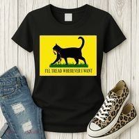 ILl Tread Wherever I Want Childless Cat Lady For Kamala Women's T-Shirt thumb 3