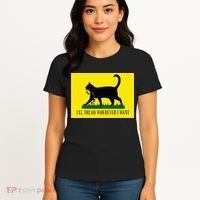 ILl Tread Wherever I Want Childless Cat Lady For Kamala Women's T-Shirt thumb 4