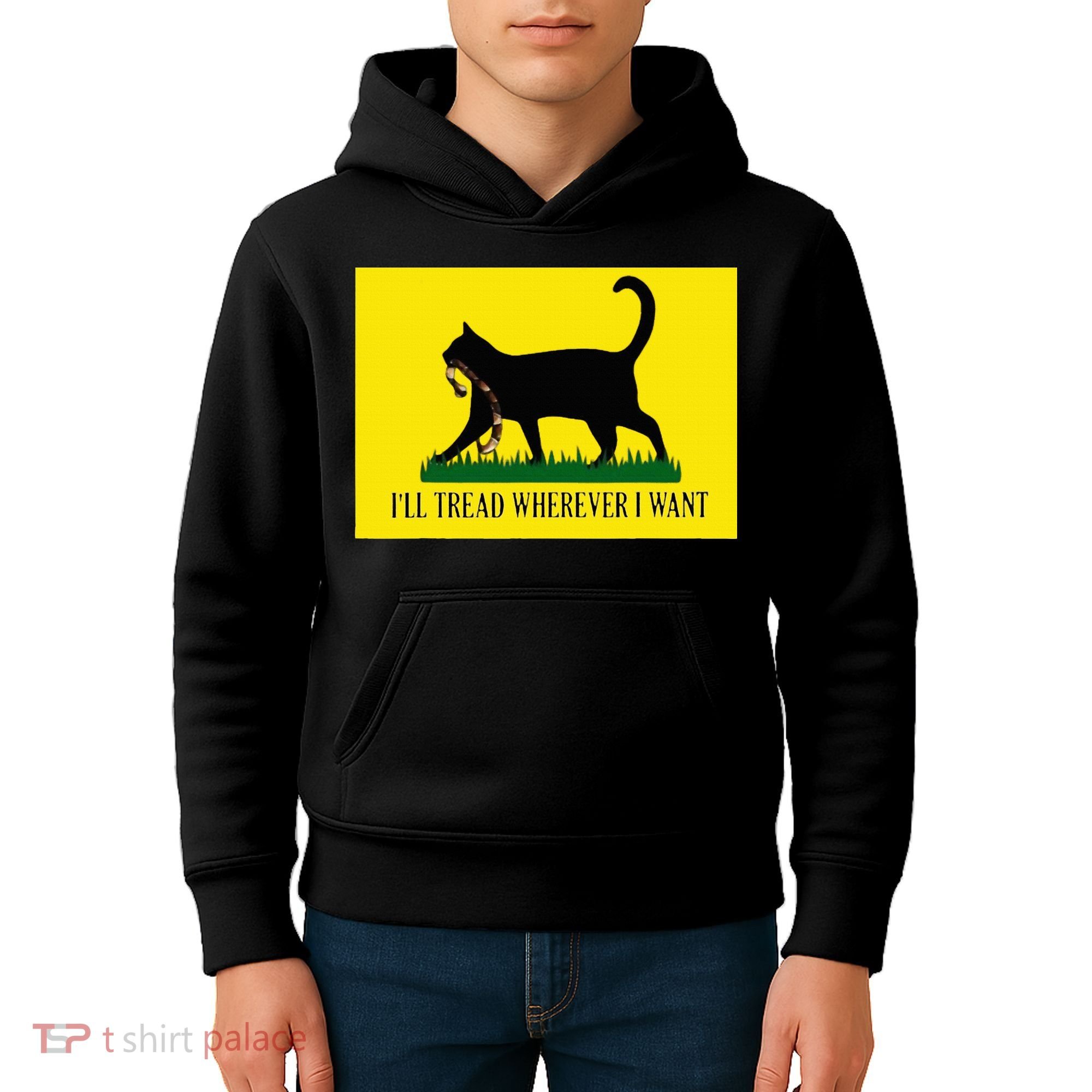 ILl Tread Wherever I Want Childless Cat Lady For Kamala Kids Hoodie