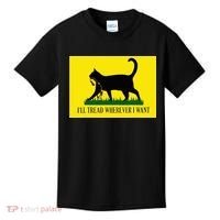 ILl Tread Wherever I Want Childless Cat Lady For Kamala Kids T-Shirt thumb 0