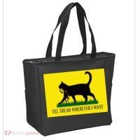 ILl Tread Wherever I Want Childless Cat Lady For Kamala Tote Bag thumb 2