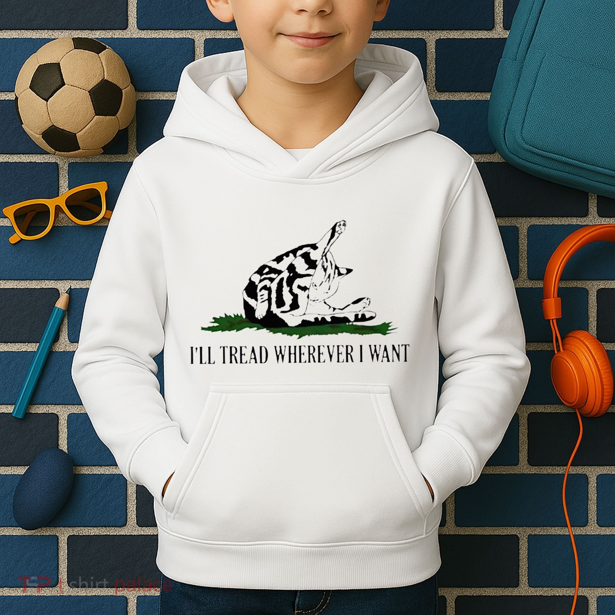 ILl Tread Wherever I Want Kids Hoodie