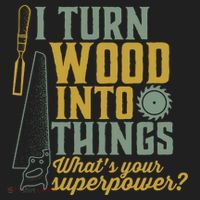 I Turn Wood Into Things Funny Woodworker Carpenter Gift Golf Towel thumb 3