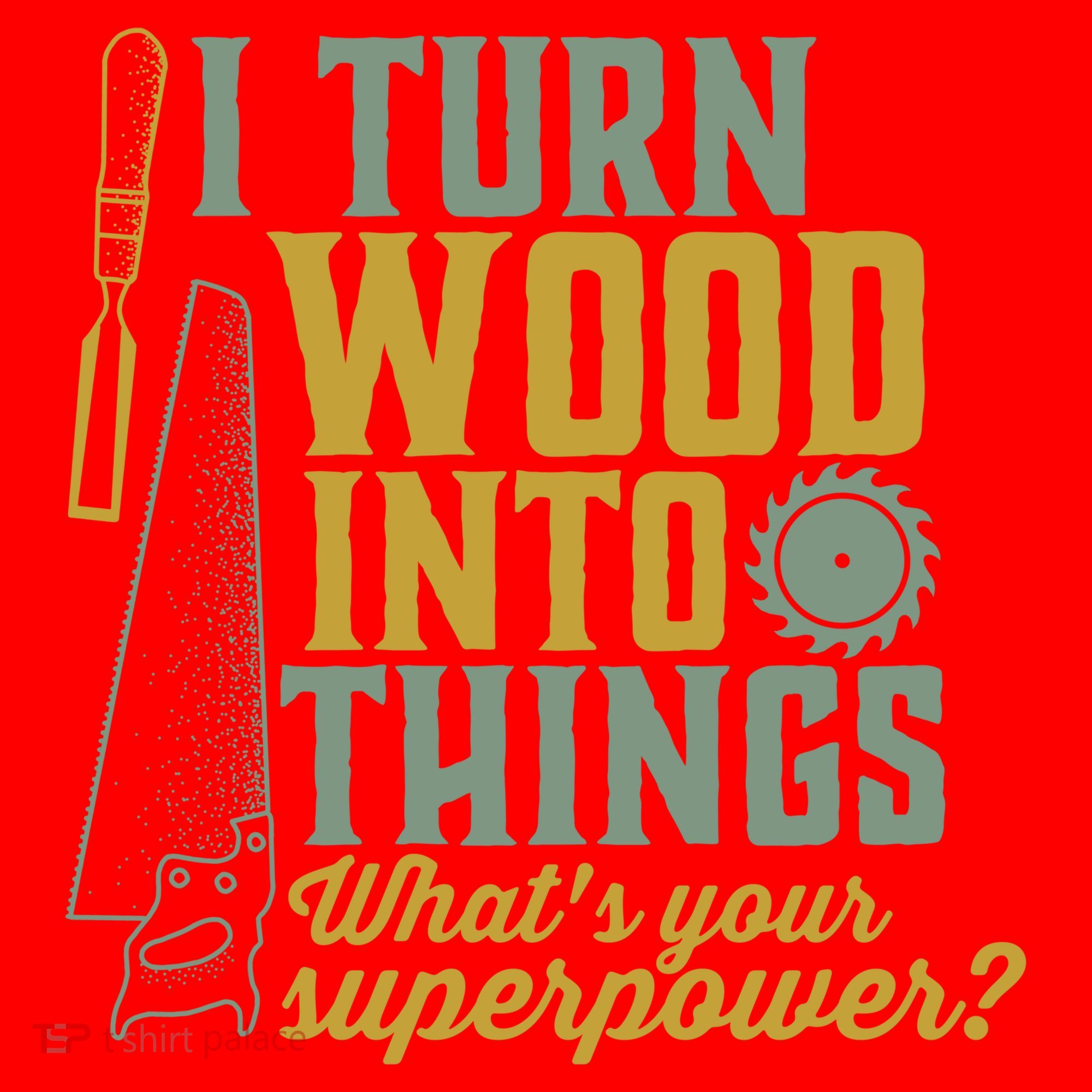 I Turn Wood Into Things Funny Woodworker Carpenter Gift Santa Hat