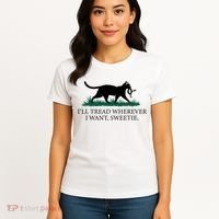 I’Ll Tread Wherever I Want Sweetie Cat Lady Women's T-Shirt thumb 4