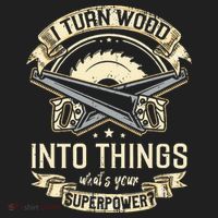 I Turn wood into things what's your superpower carpenter Beanie thumb 2