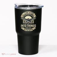I Turn wood into things what's your superpower carpenter Tumbler thumb 0