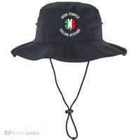 Irish Temperr With An Italian Attitude Clover St Patrick Day Bucket Hat thumb 0