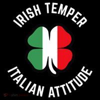 Irish Temperr With An Italian Attitude Clover St Patrick Day Women's Hoodie thumb 2
