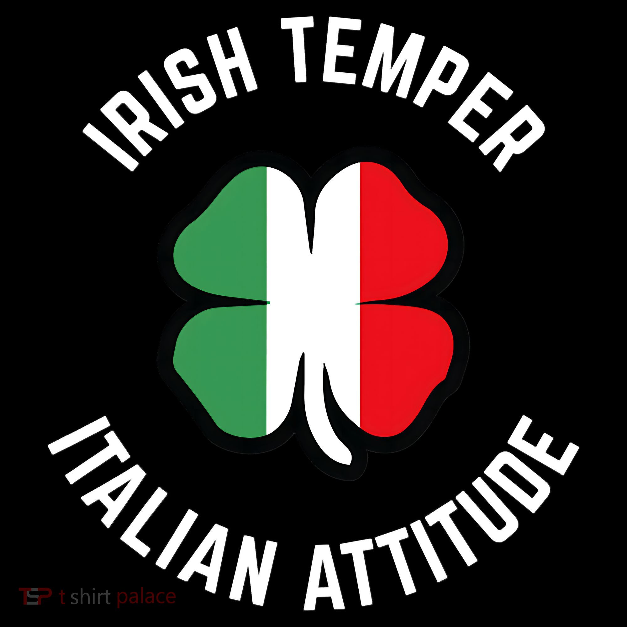 Irish Temperr With An Italian Attitude Clover St Patrick Day Women's Hoodie
