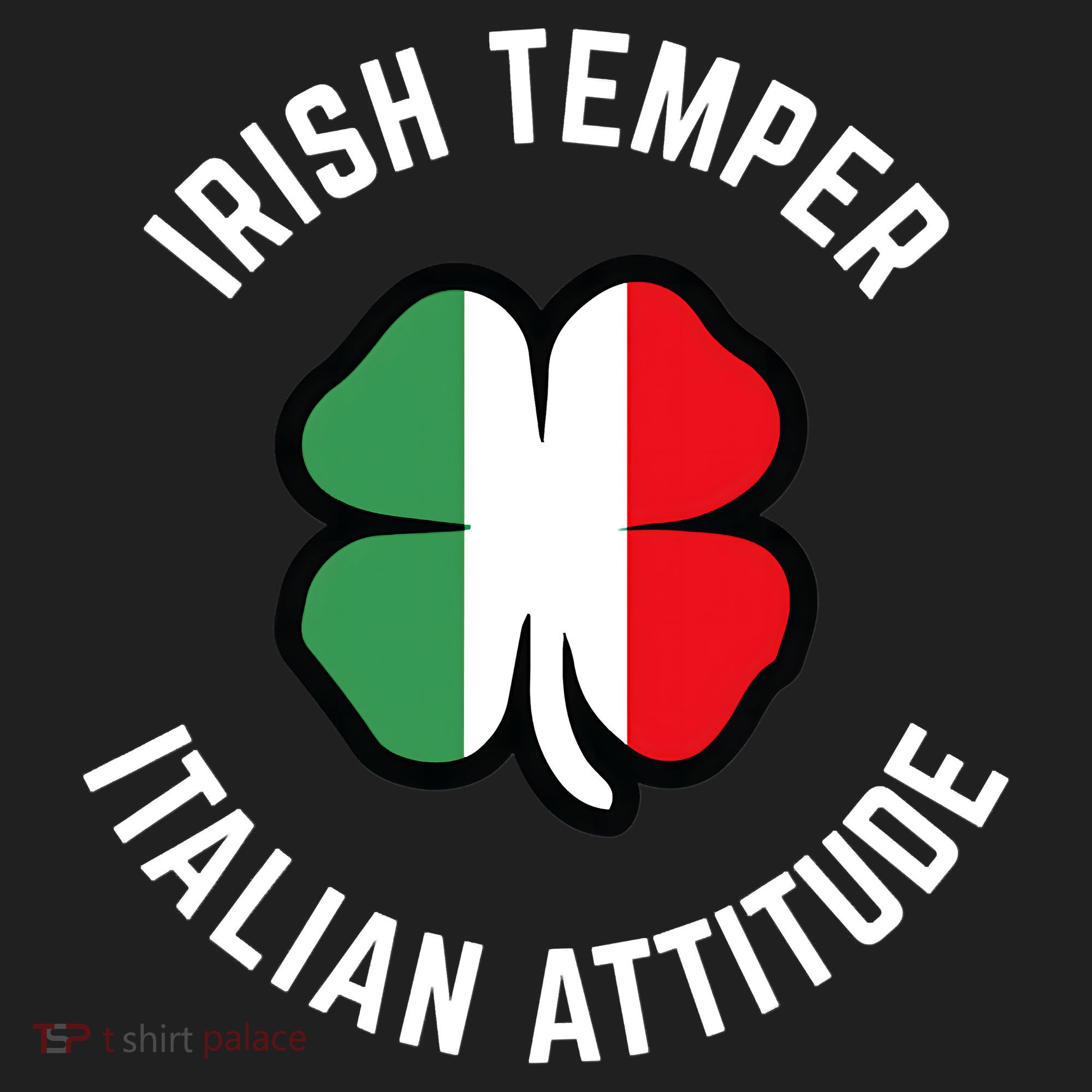 Irish Temperr With An Italian Attitude Clover St Patrick Day Tumbler