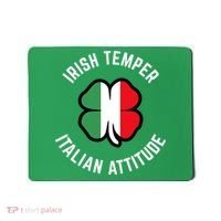 Irish Temperr With An Italian Attitude Clover St Patrick Day Mousepad thumb 0