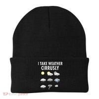 I Take Weather Cirrusly Meteorology Meteorologist Beanie thumb 0