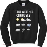 I Take Weather Cirrusly Meteorology Meteorologist Kids Sweatshirt thumb 0