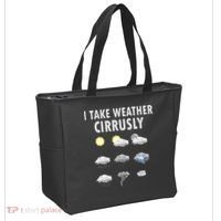 I Take Weather Cirrusly Meteorology Meteorologist Tote Bag thumb 2