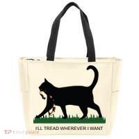 Ill Tread Wherever I Want Childless Cat Lady For Kamala Tote Bag thumb 0