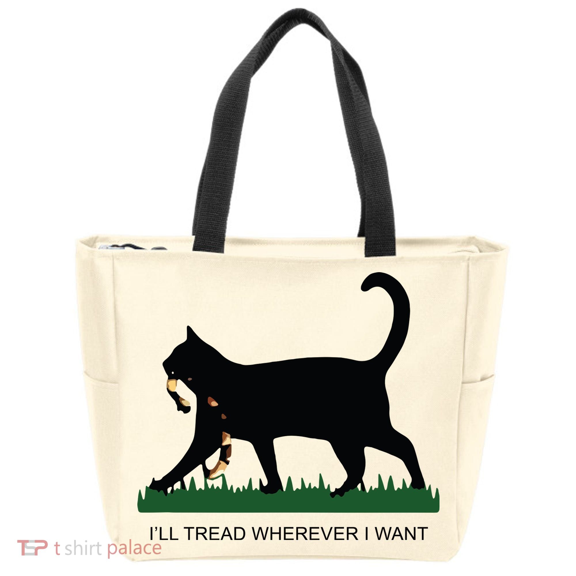 Ill Tread Wherever I Want Childless Cat Lady For Kamala Tote Bag