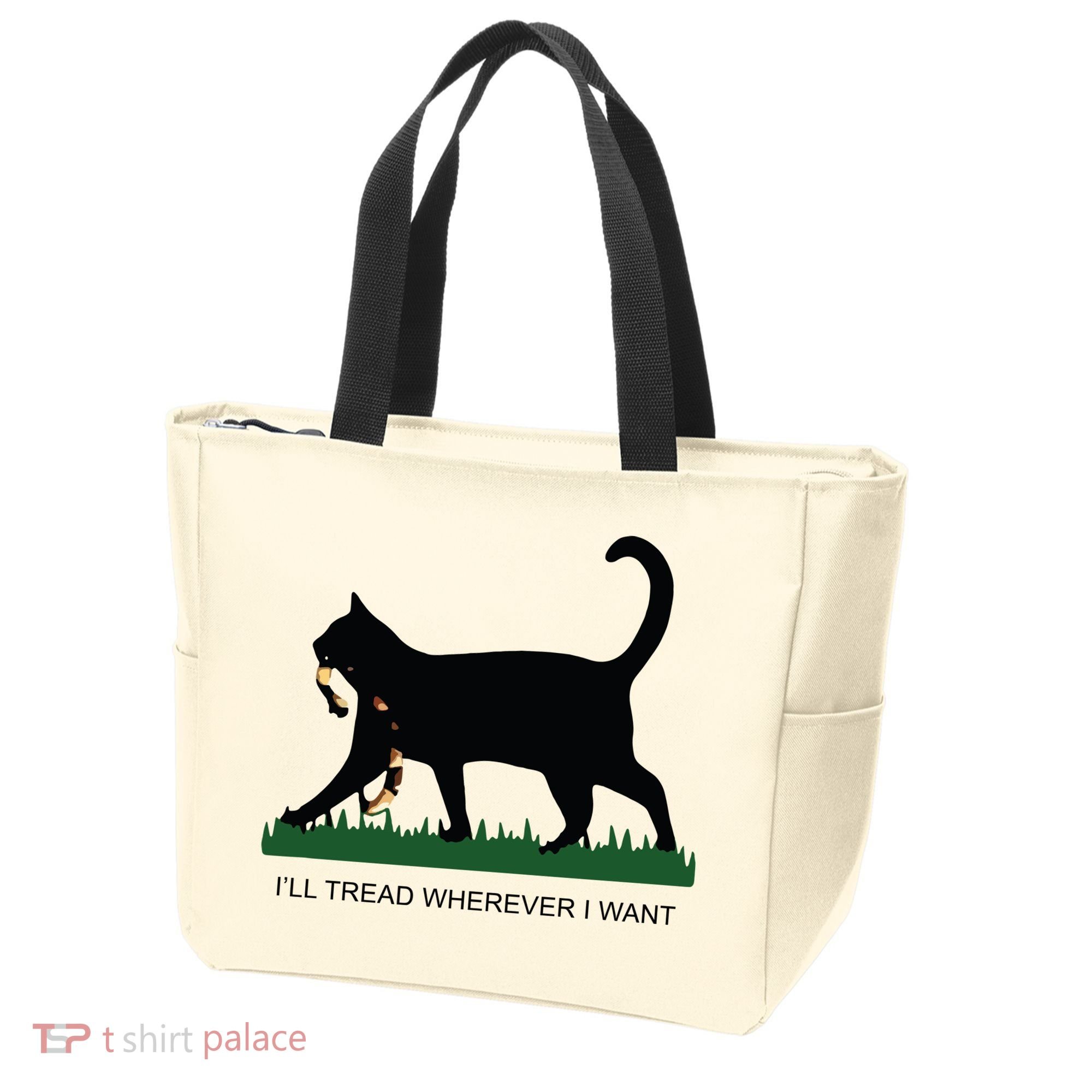 Ill Tread Wherever I Want Childless Cat Lady For Kamala Tote Bag