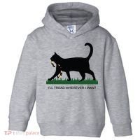 Ill Tread Wherever I Want Childless Cat Lady For Kamala Toddler Hoodie thumb 0
