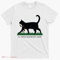 Ill Tread Wherever I Want Childless Cat Lady For Kamala T-Shirt thumb 0