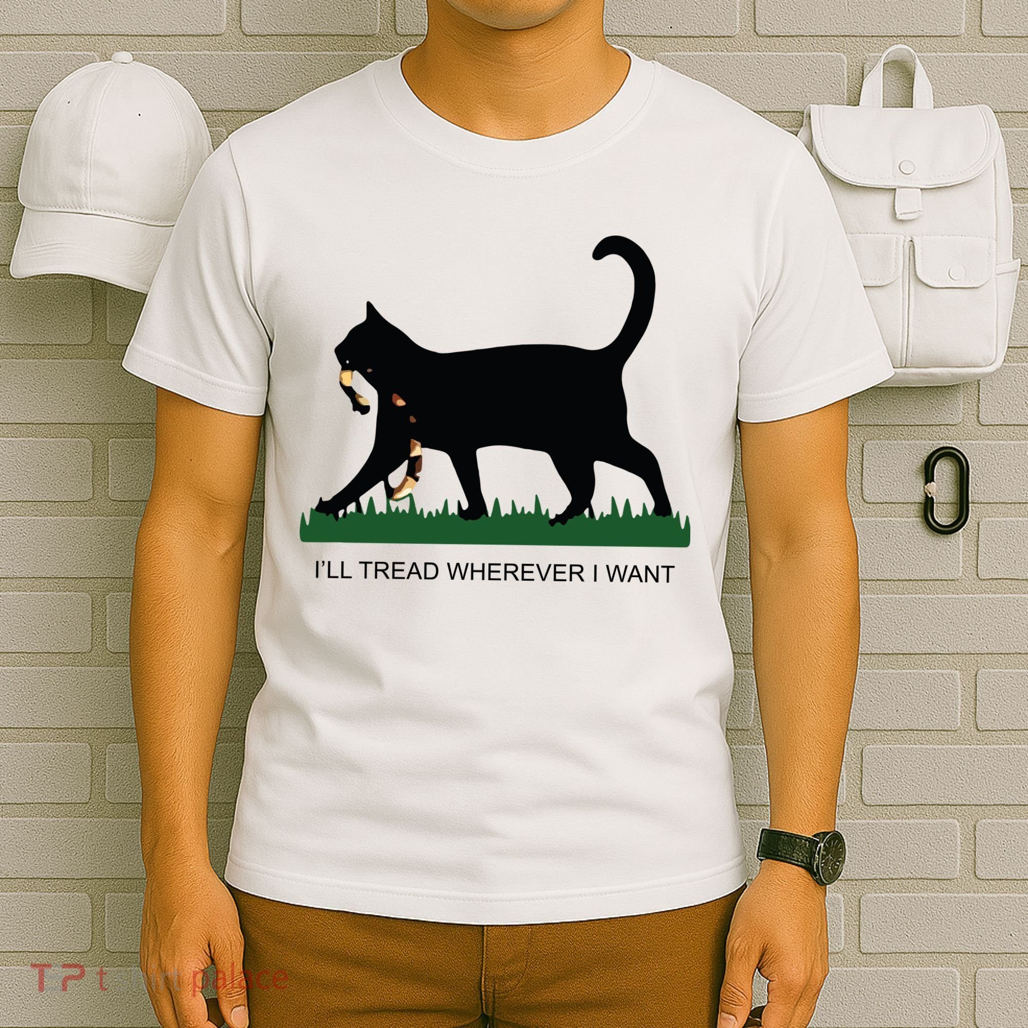 Ill Tread Wherever I Want Childless Cat Lady For Kamala T-Shirt