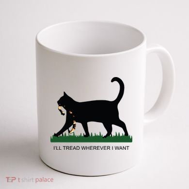 Ill Tread Wherever I Want Childless Cat Lady For Kamala Coffee Mug back