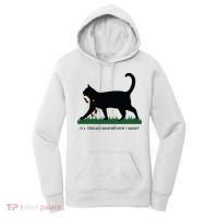 Ill Tread Wherever I Want Childless Cat Lady For Kamala Women's Hoodie thumb 0