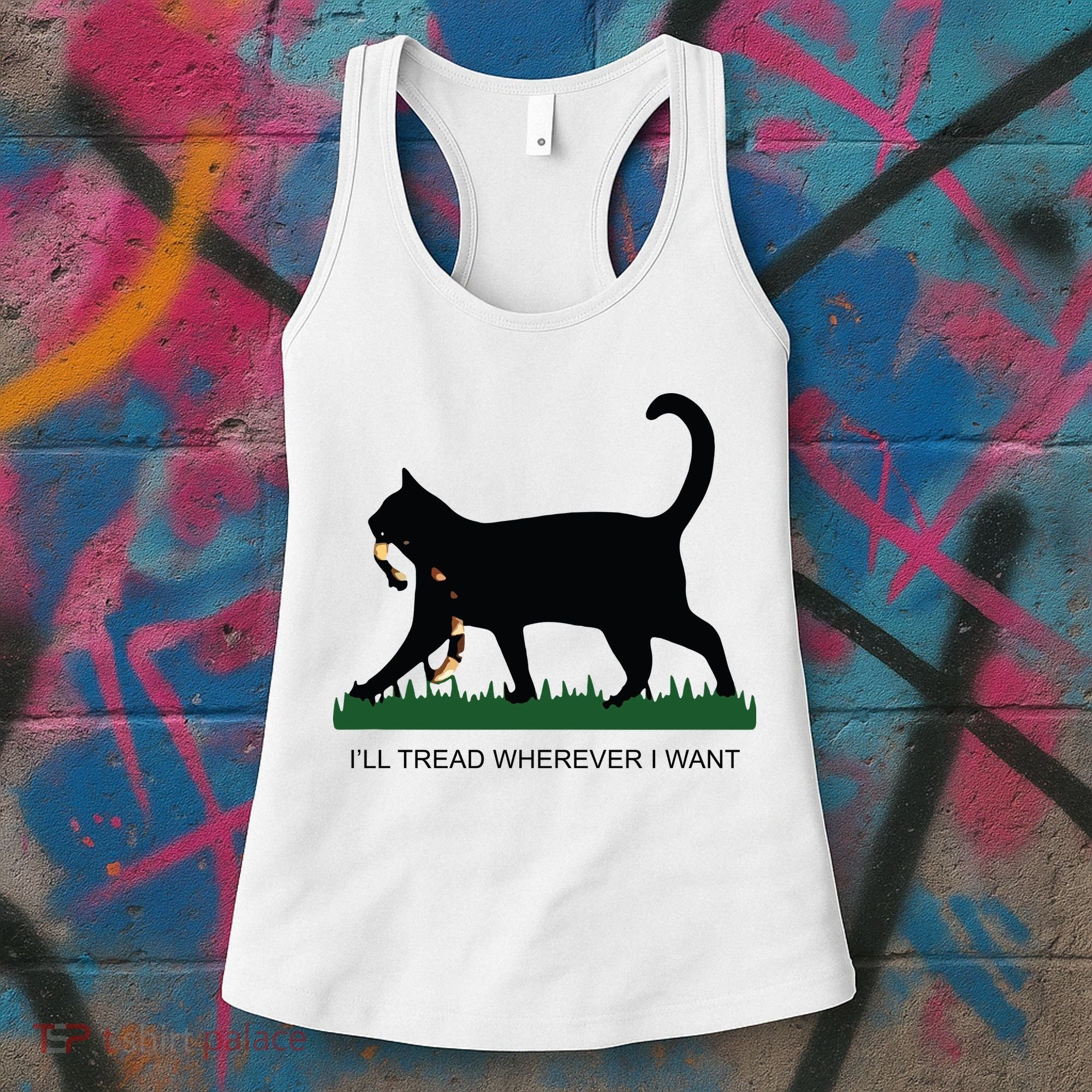 Ill Tread Wherever I Want Childless Cat Lady For Kamala Women's Tank Top