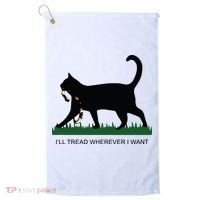 Ill Tread Wherever I Want Childless Cat Lady For Kamala Golf Towel thumb 0