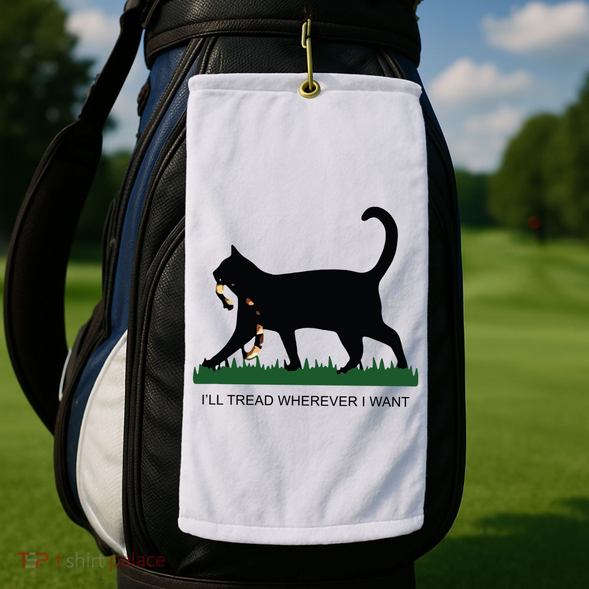 Ill Tread Wherever I Want Childless Cat Lady For Kamala Golf Towel