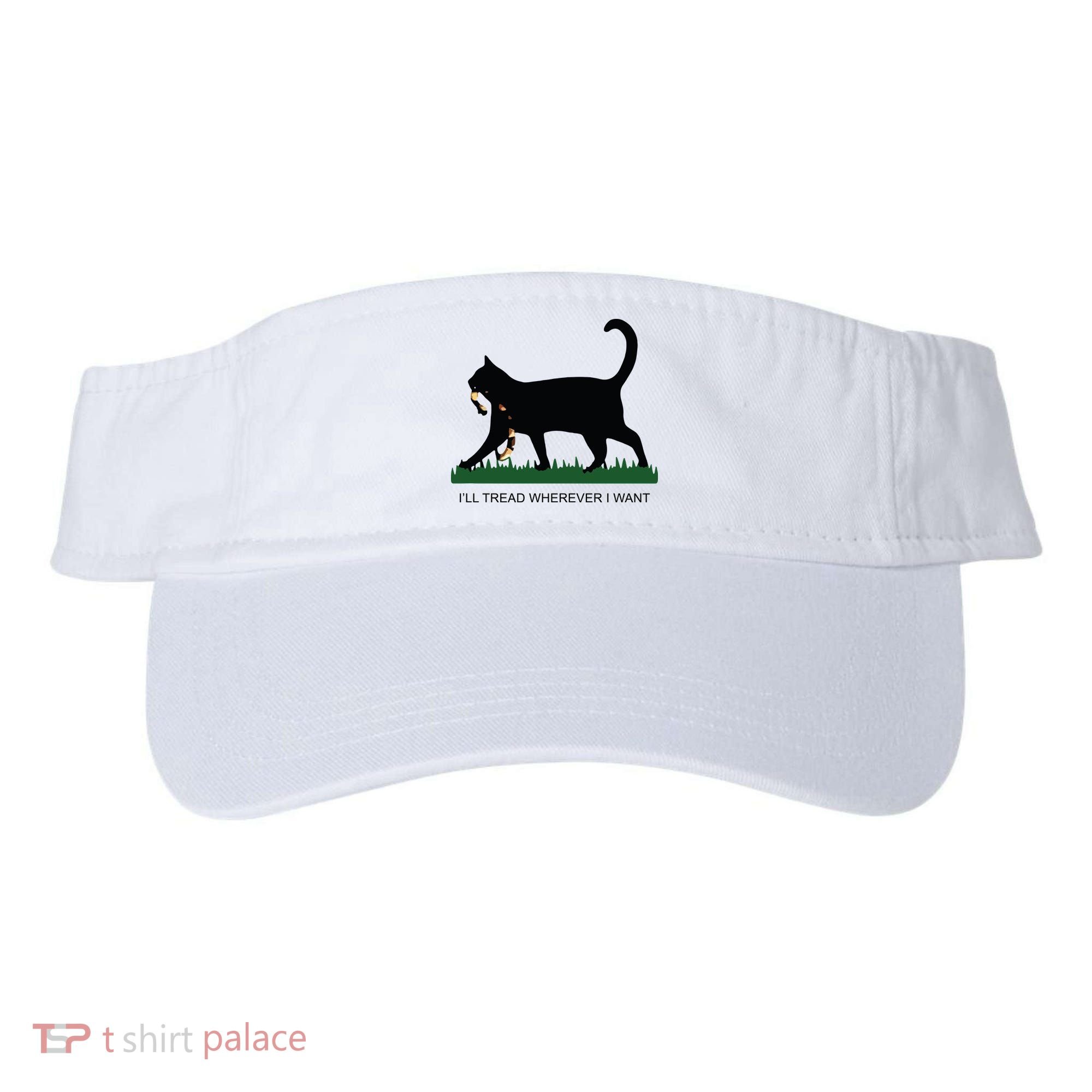 Ill Tread Wherever I Want Childless Cat Lady For Kamala Visor
