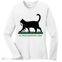 Ill Tread Wherever I Want Childless Cat Lady For Kamala Women's Long Sleeve Shirt thumb 0