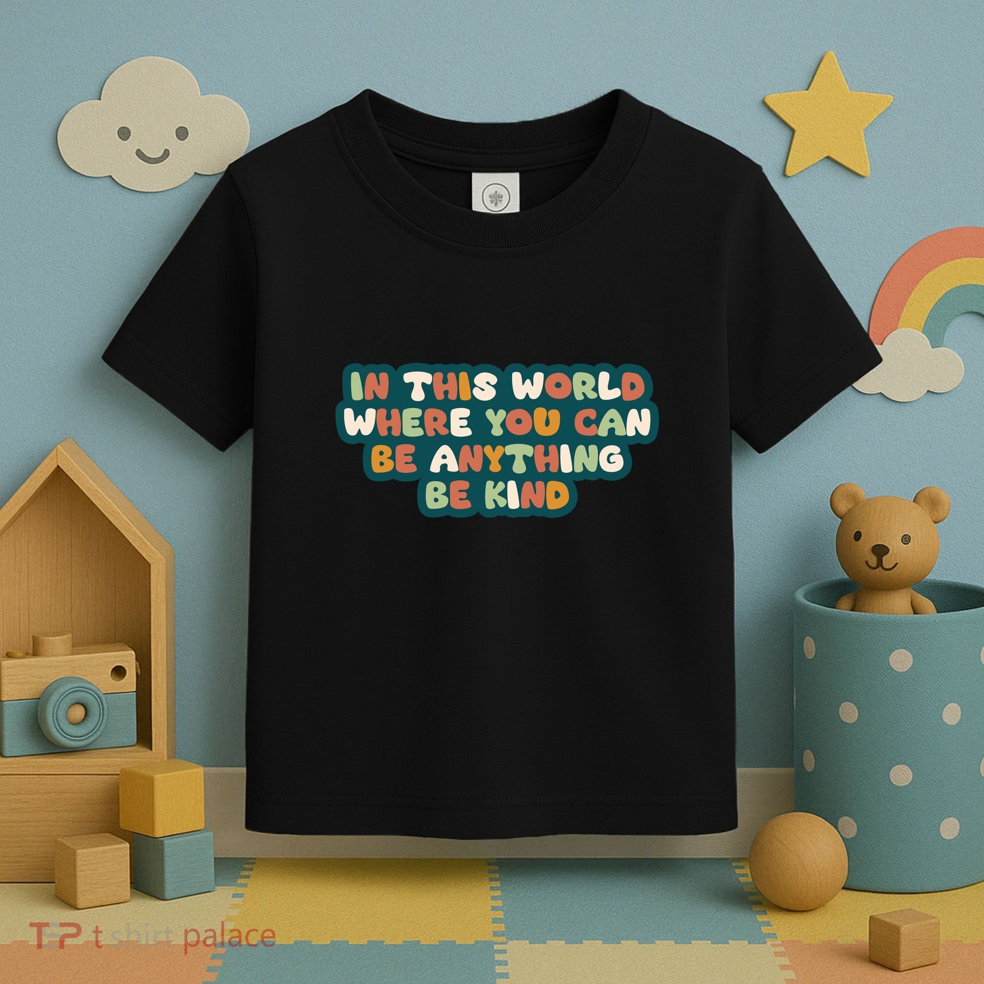In This World Where You Can Be Anything Be Kind Toddler T-Shirt