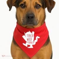 I Teach Wild Things USA-Made Doggie Bandana thumb 1