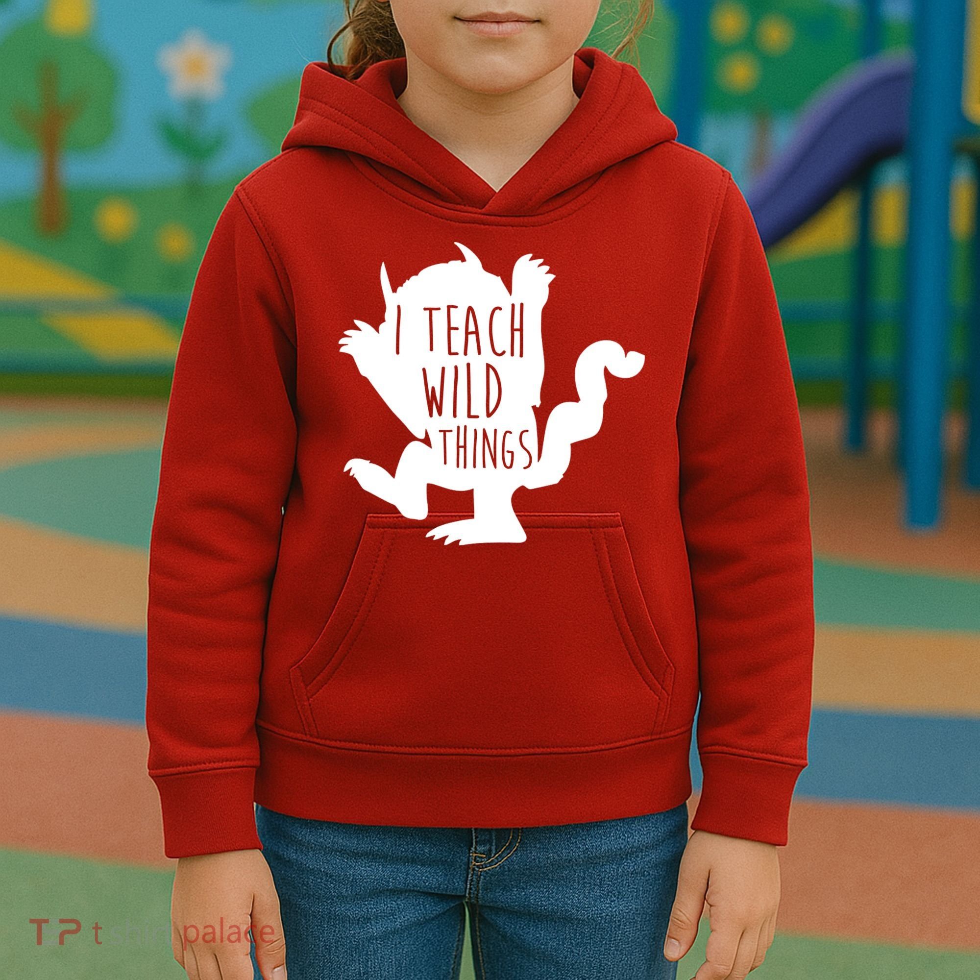 I Teach Wild Things Kids Hoodie