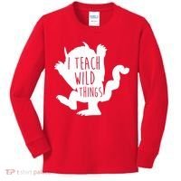 I Teach Wild Things Kids Long Sleeve Shirt thumb 0