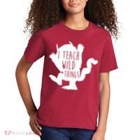 I Teach Wild Things Kids T-Shirt thumb 2