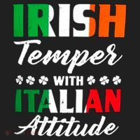 Irish Temper With Italian Attitude St Patrick Women's Sweatshirt thumb 2
